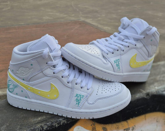 Custom Sneaker Nike Jordan 1 Mid Saturn